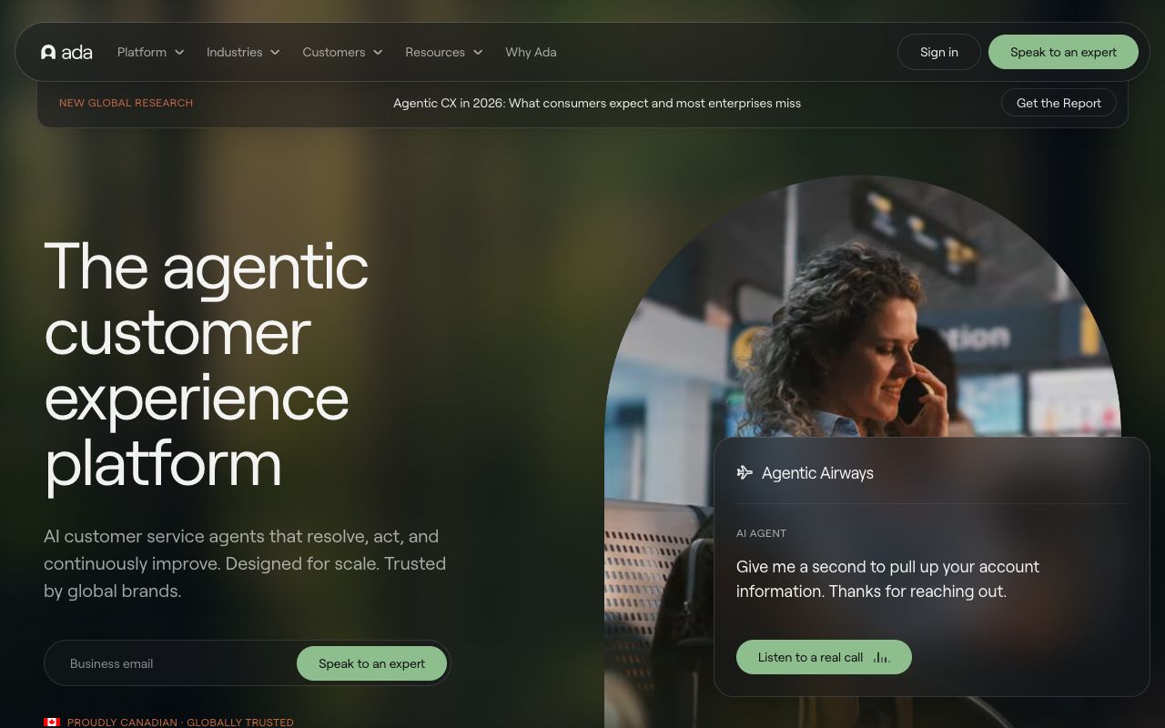 Ada homepage