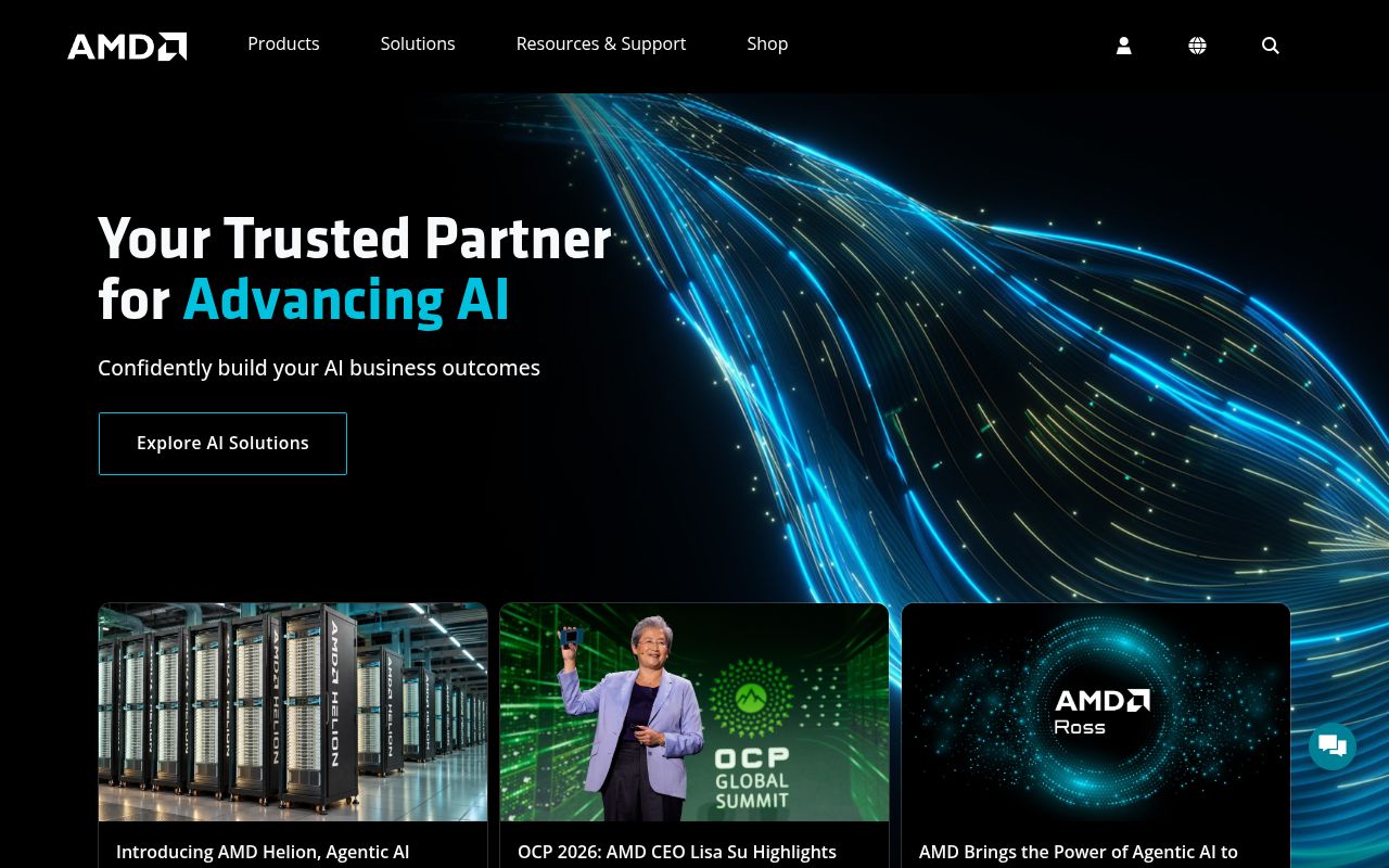 AMD homepage