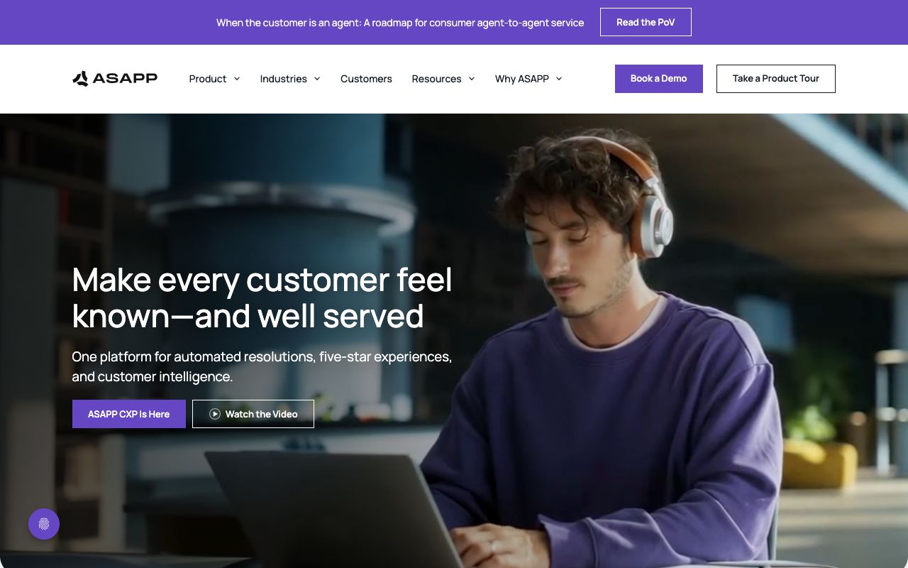 ASAPP homepage