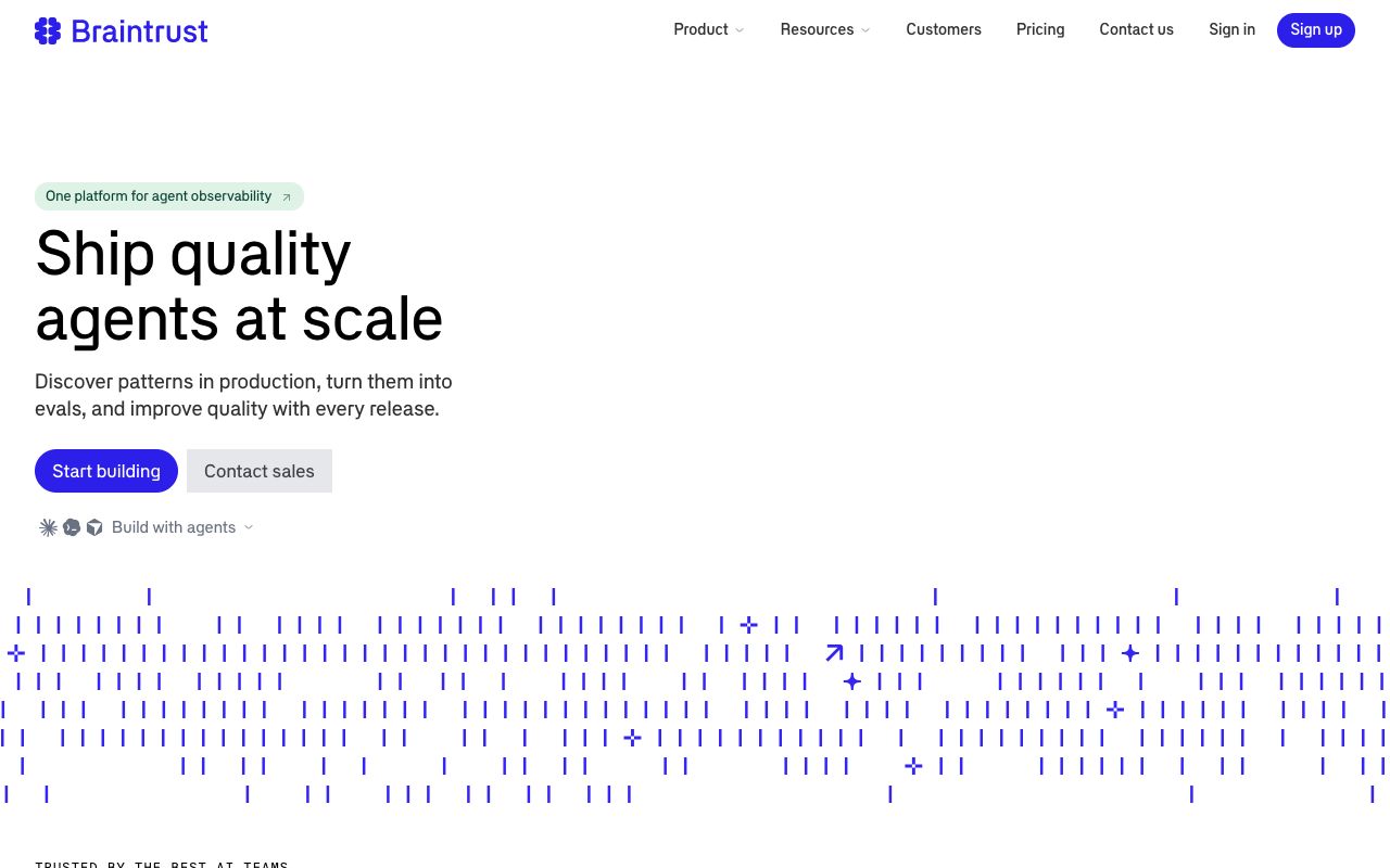 Braintrust homepage