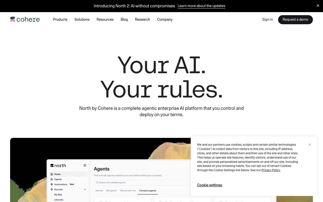 Cohere homepage