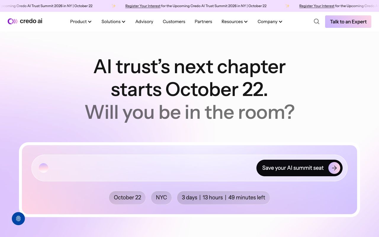 Credo AI homepage