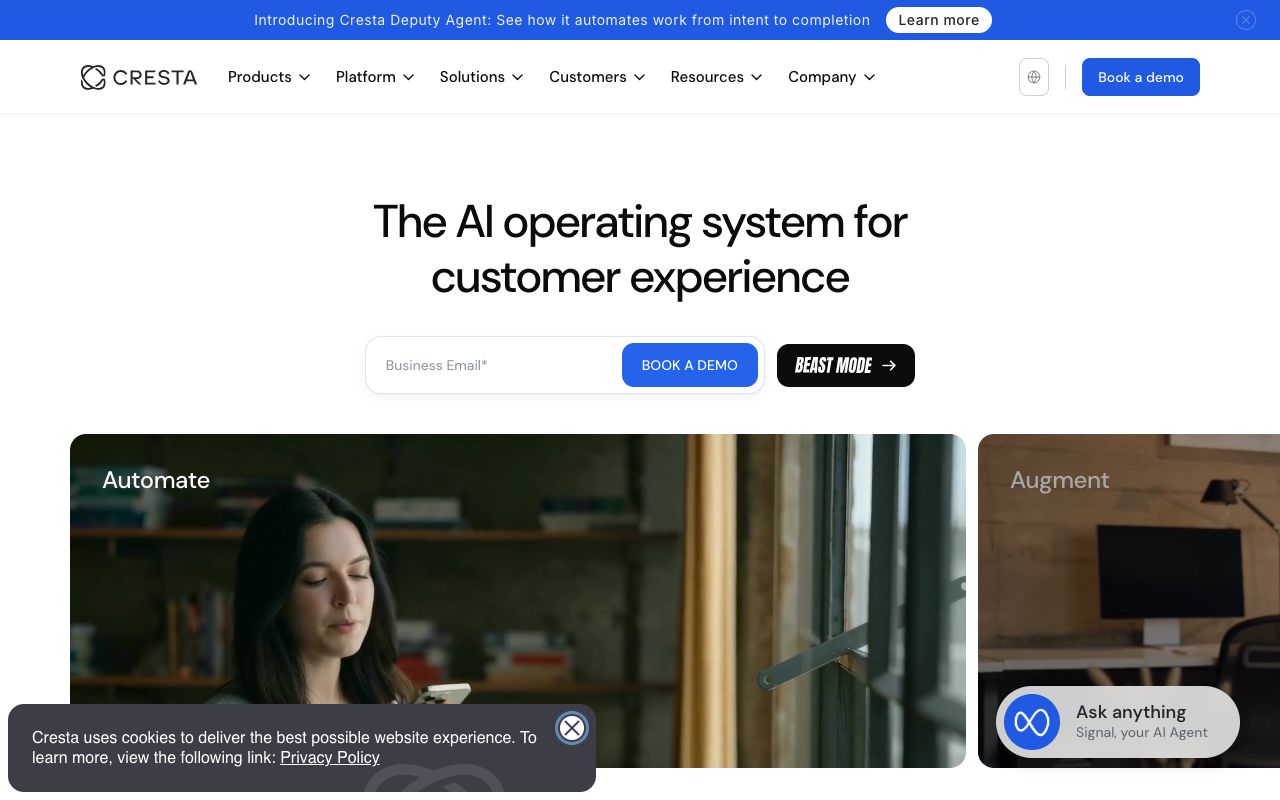 Cresta homepage