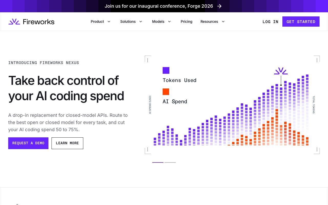 Fireworks AI homepage