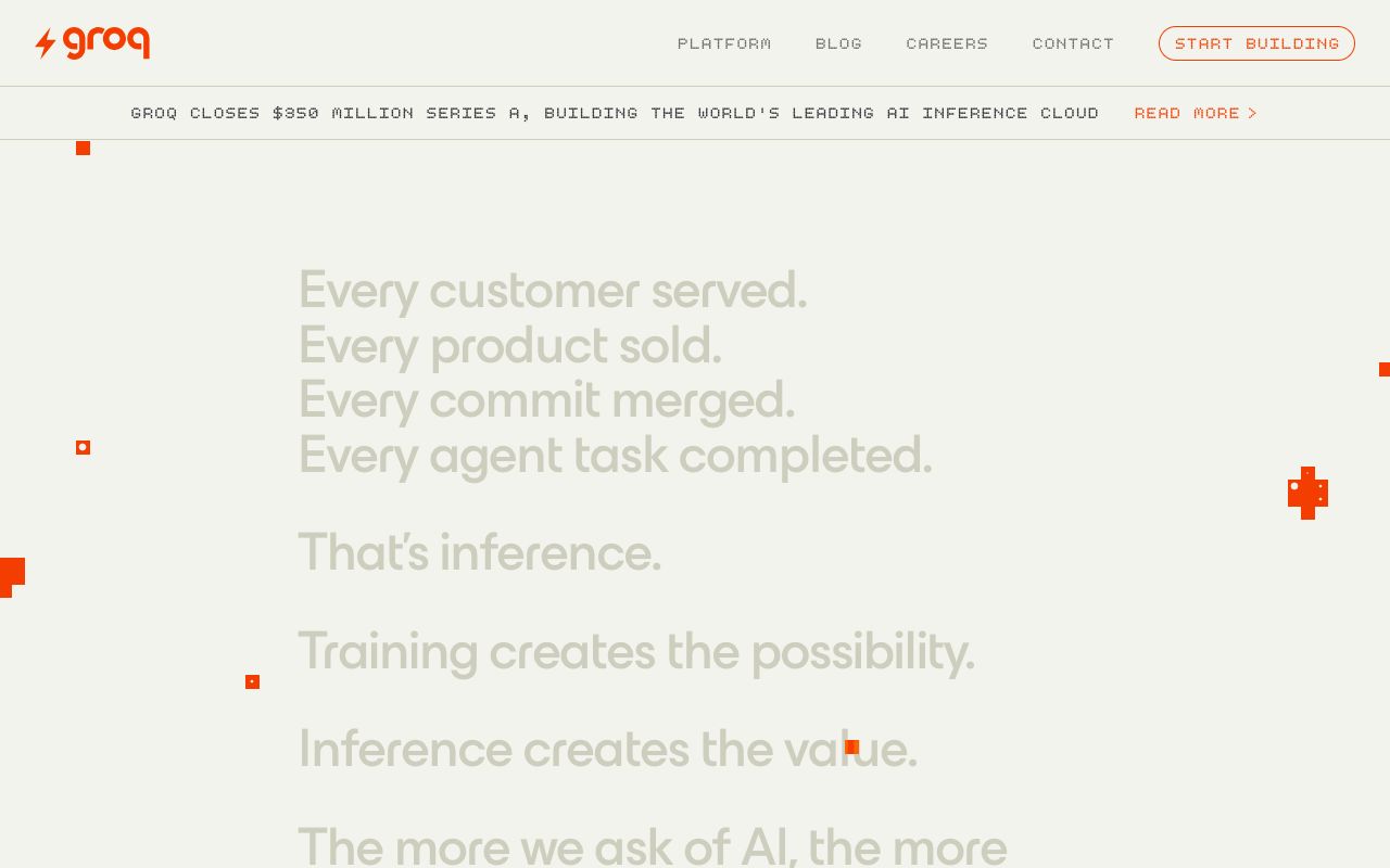 Groq homepage