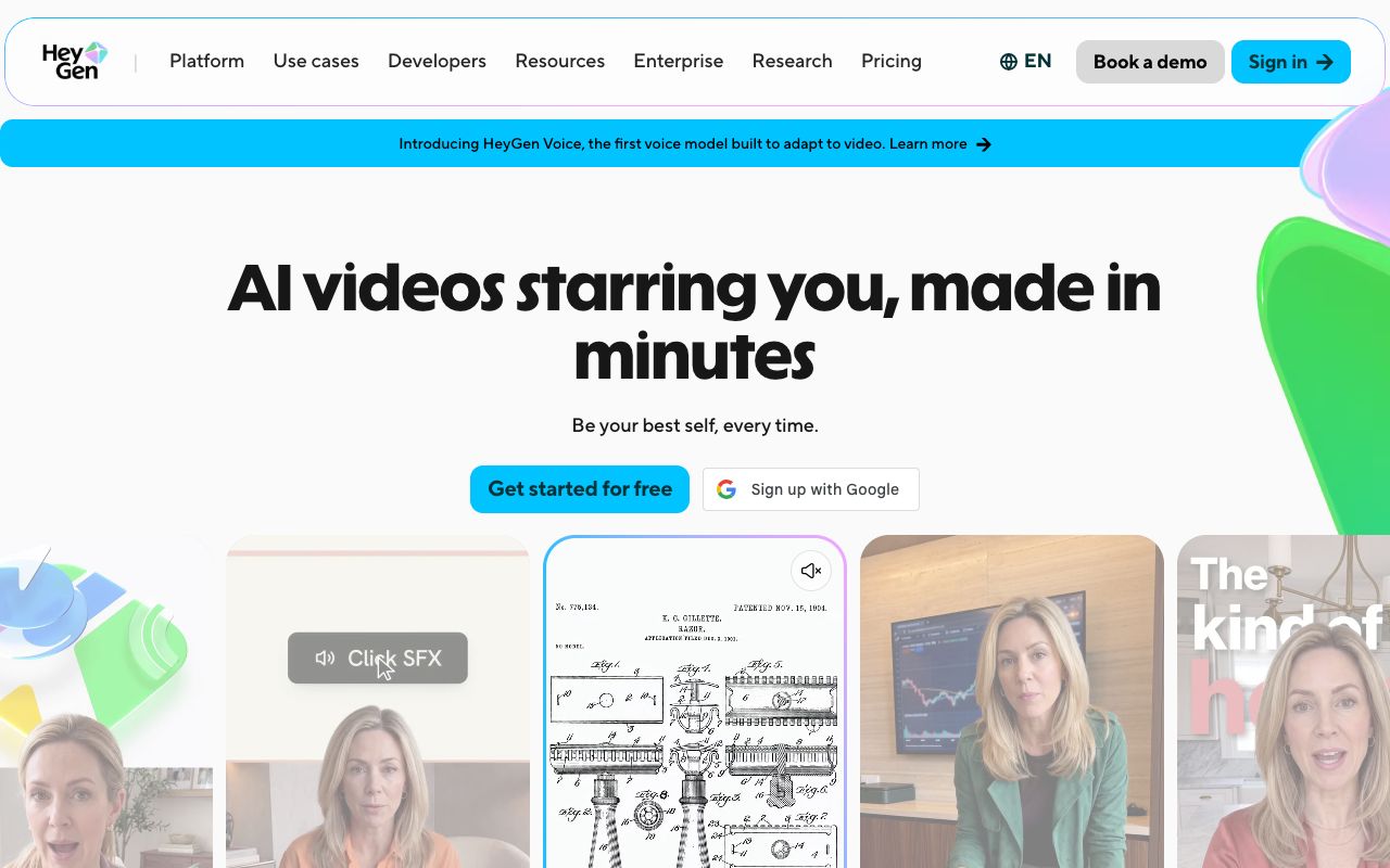 HeyGen homepage