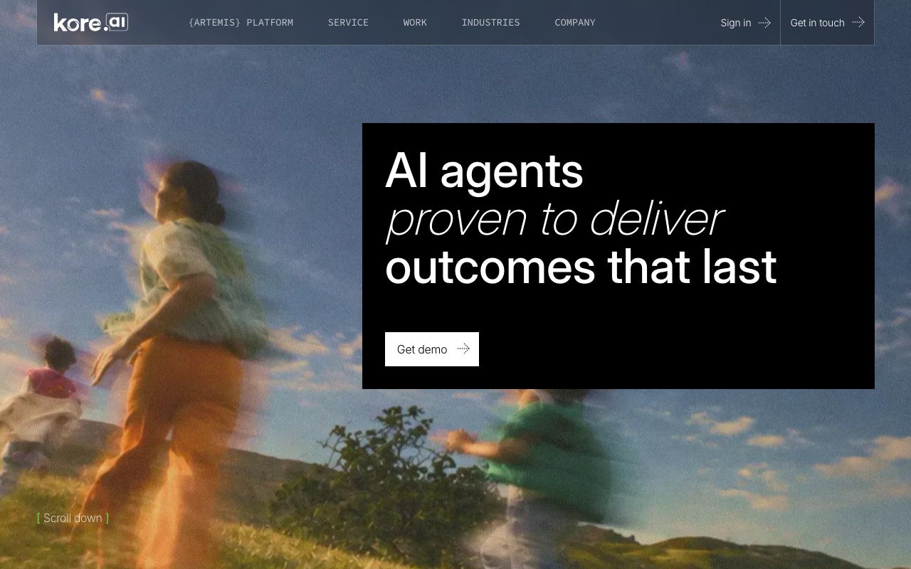 Kore.ai homepage