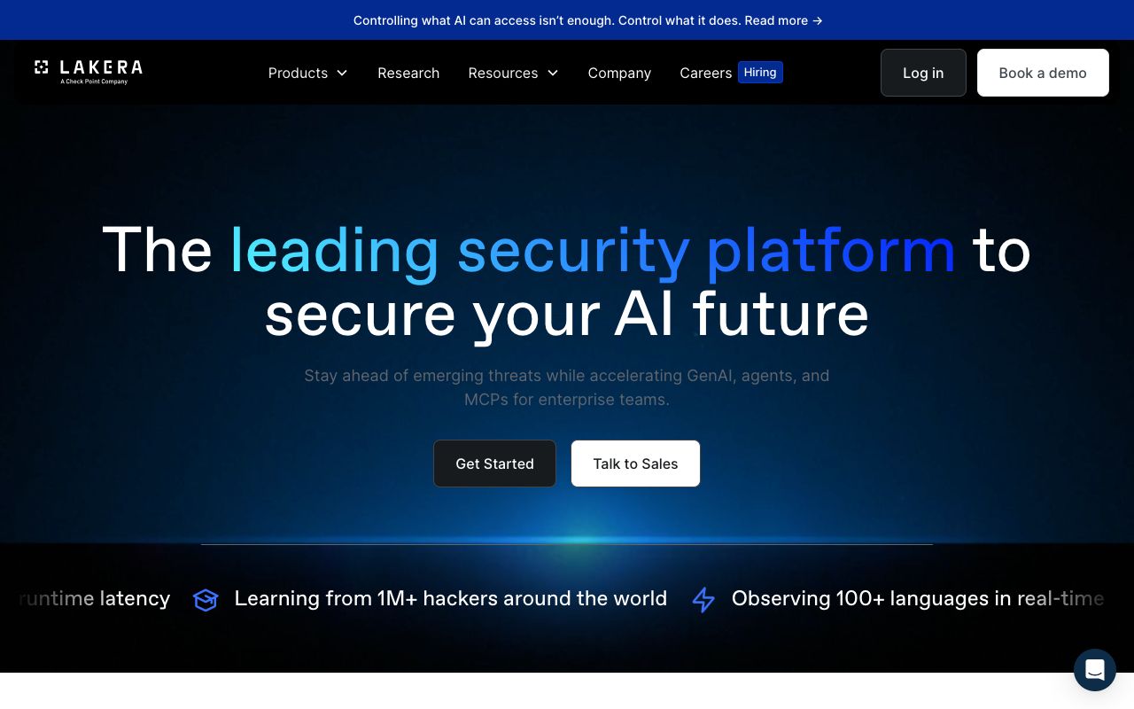Lakera homepage
