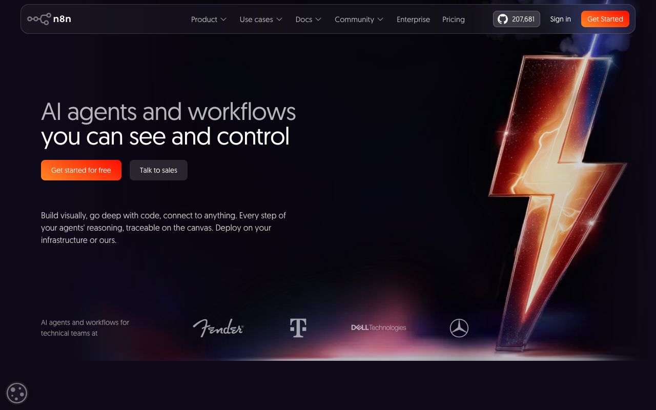 n8n homepage