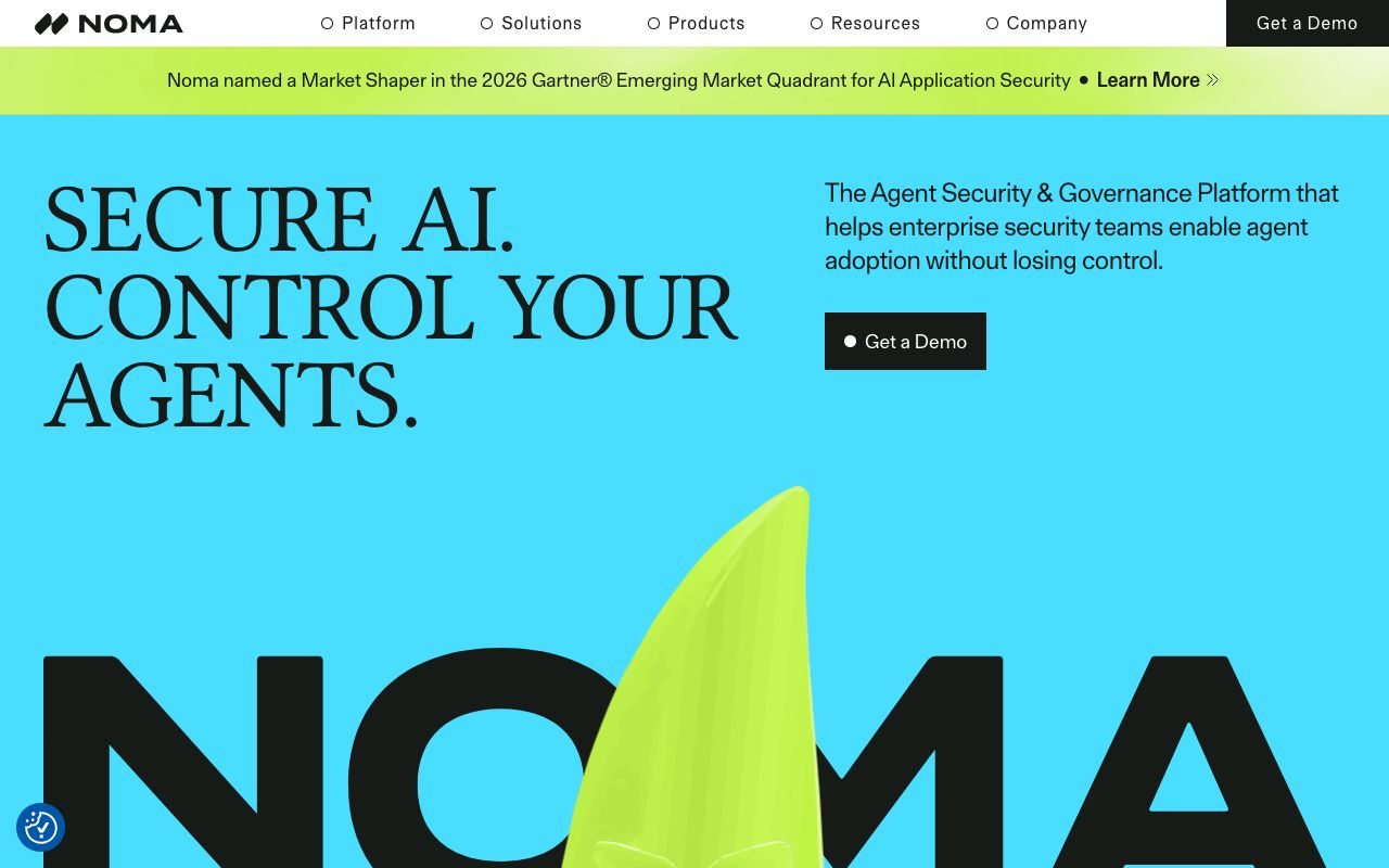 Noma Security homepage