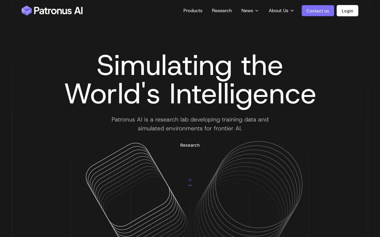 Patronus AI homepage