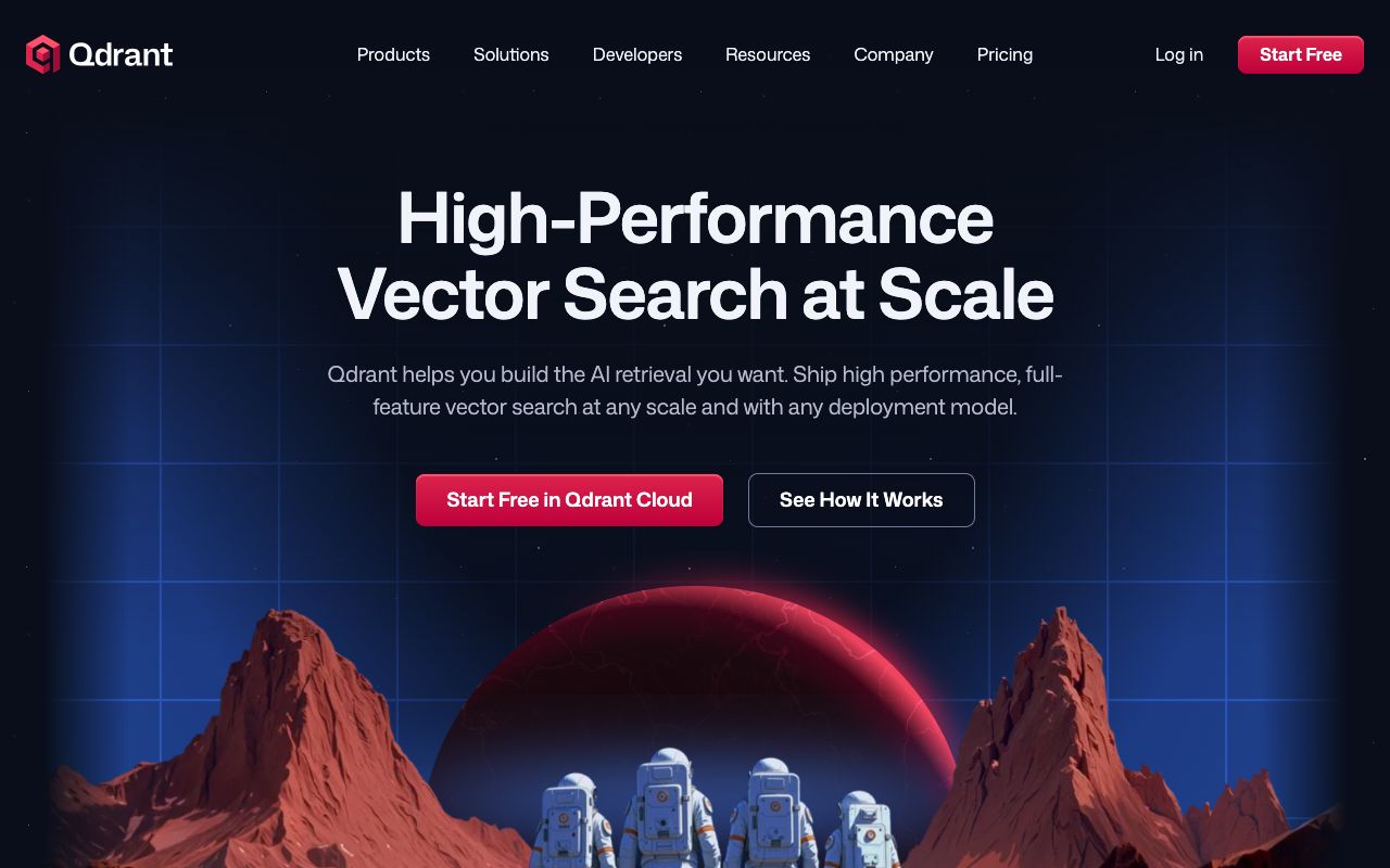 Qdrant homepage