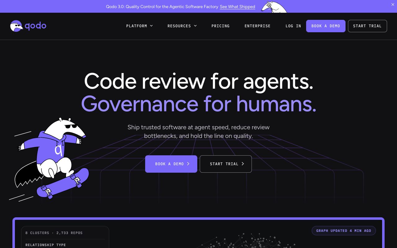 Qodo homepage