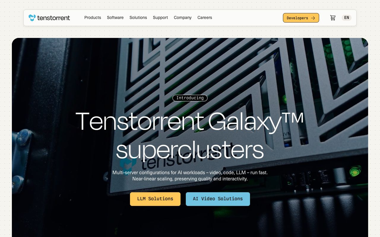 Tenstorrent homepage