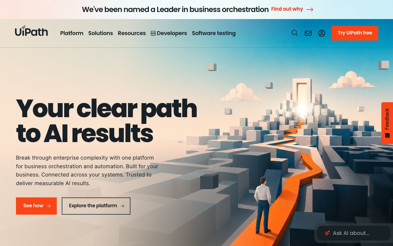 UiPath homepage