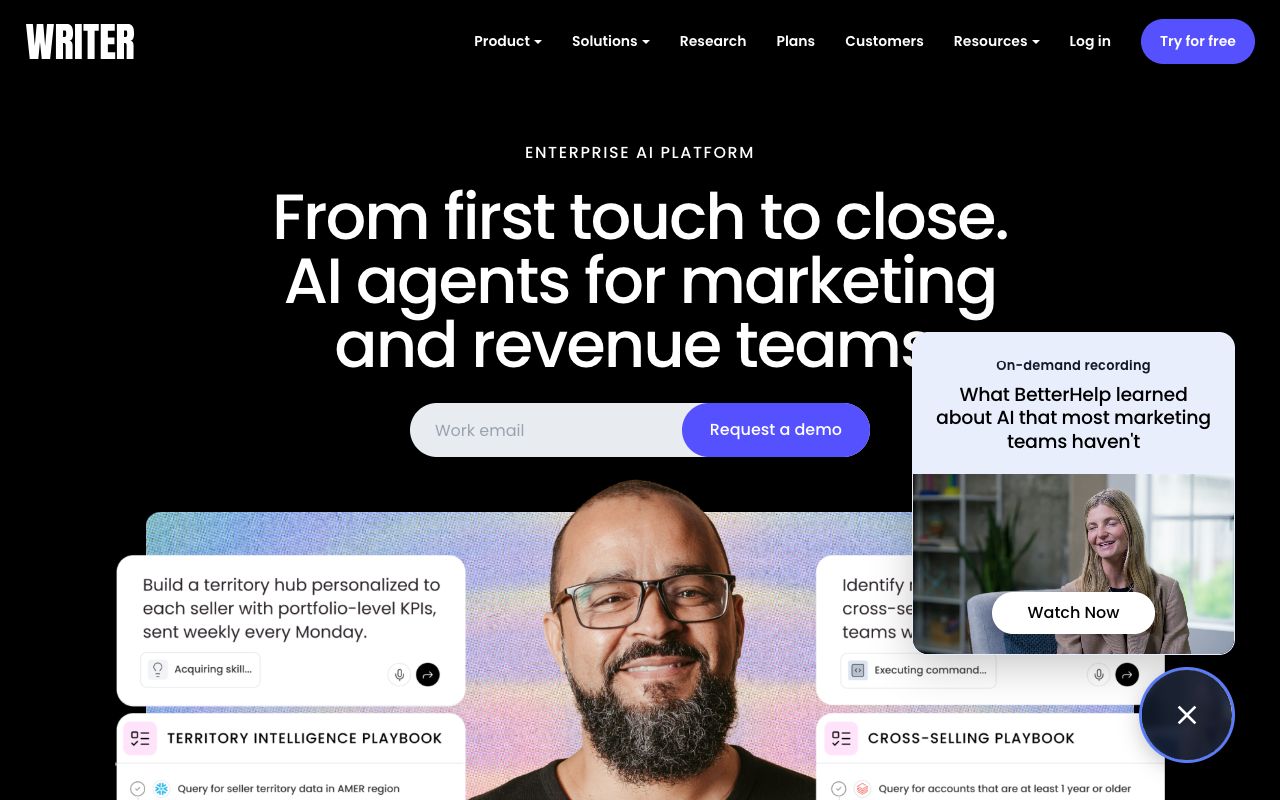 Writer homepage